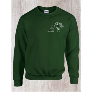 Vinyl Plant & Pet Crewneck sweatshirt